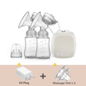 Single Double Electric Breast Pump with Milk Bottle Infant Breast Massager Baby Breastfeeding Milk Extractor Accessories NO BPA 1