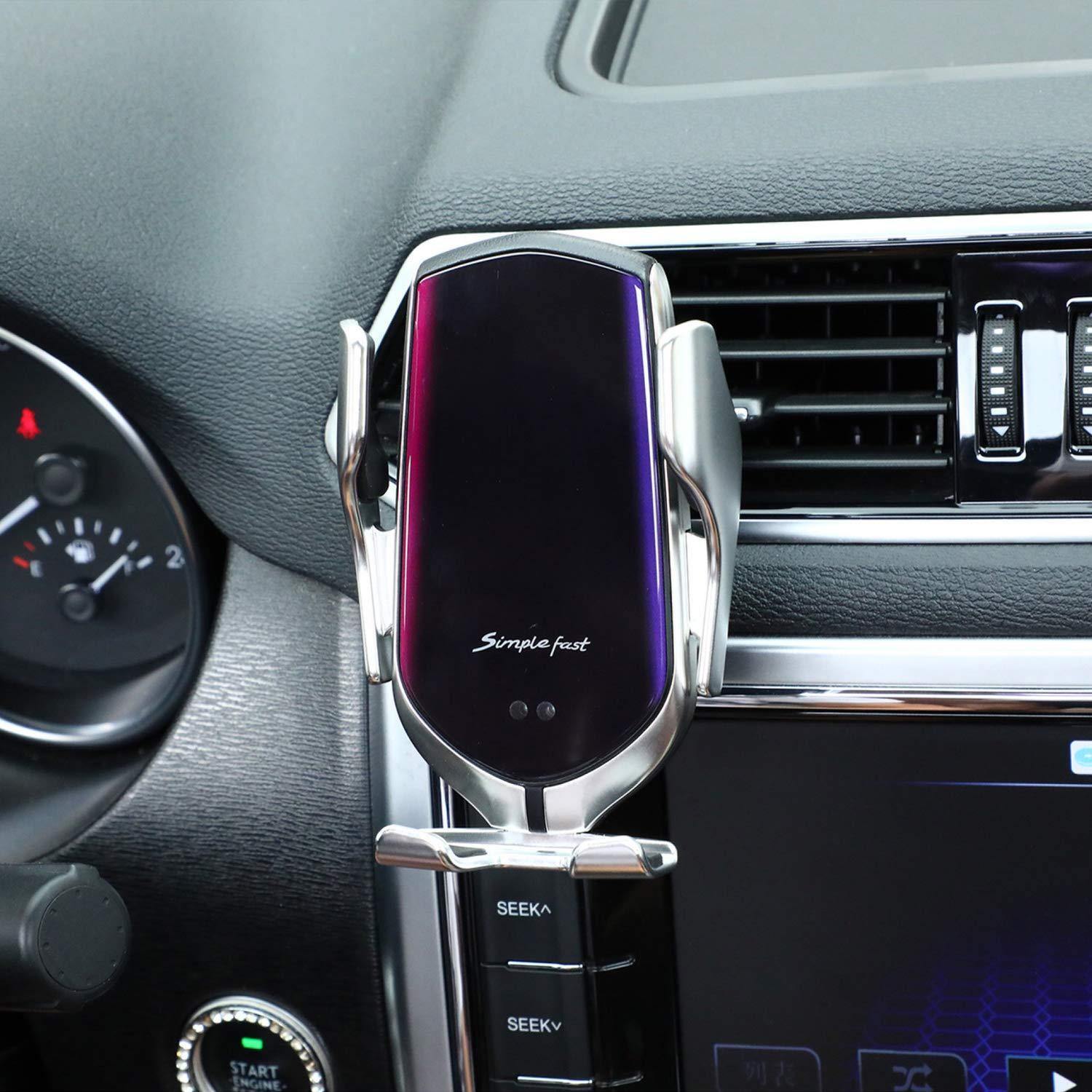 automatic clamping wireless charging car phone holder 3